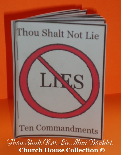 Thou Shalt Not Lie Ten Commandments Mini Booklet Craft