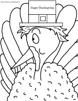 Pilgrim Turkey With Buck Teeth Coloring Page