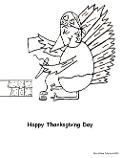 Thanksgiving Coloring Pages, Turkey Sewing Coloring Page