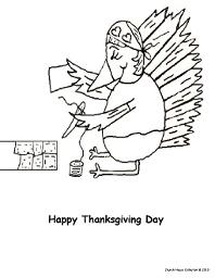 Thanksgiving Coloring Pages, Turkey Sewing Coloring Page