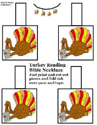 Printable Turkey Necklace Craft