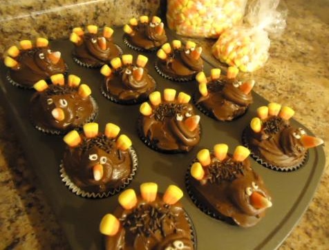 Turkey Thanksgiving Cupcakes For Kids Sunday school or children's church