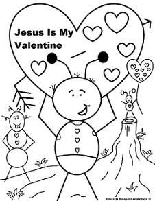 Ant Valentine Jesus Is My Valentine Coloring Page
