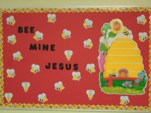 Valentine Bee Mine Jesus Bulletin Board 