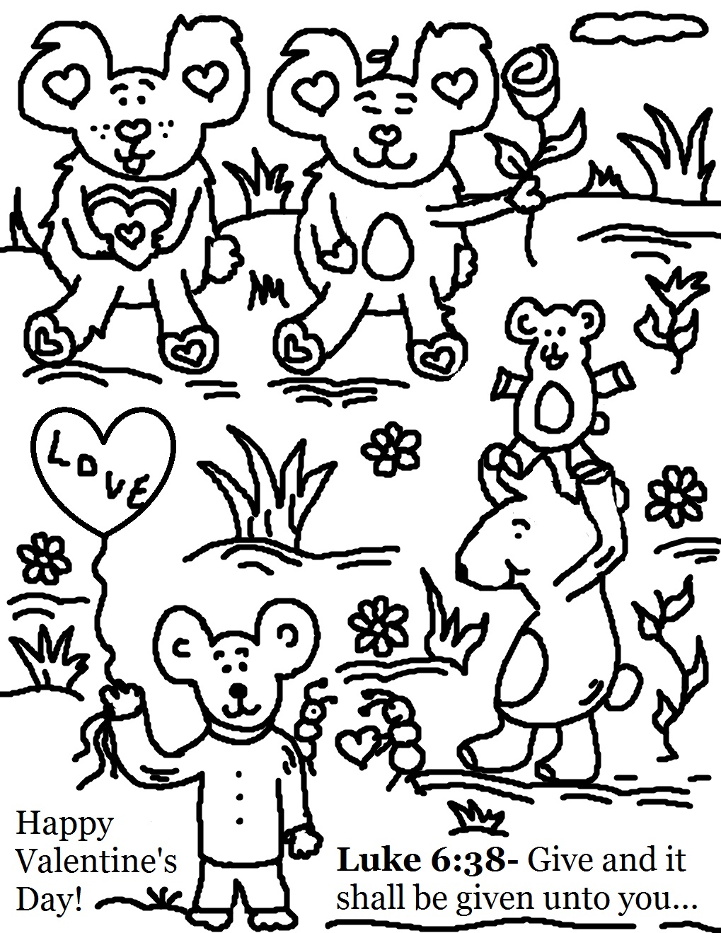 valentine coloring pages for sunday school - photo #33