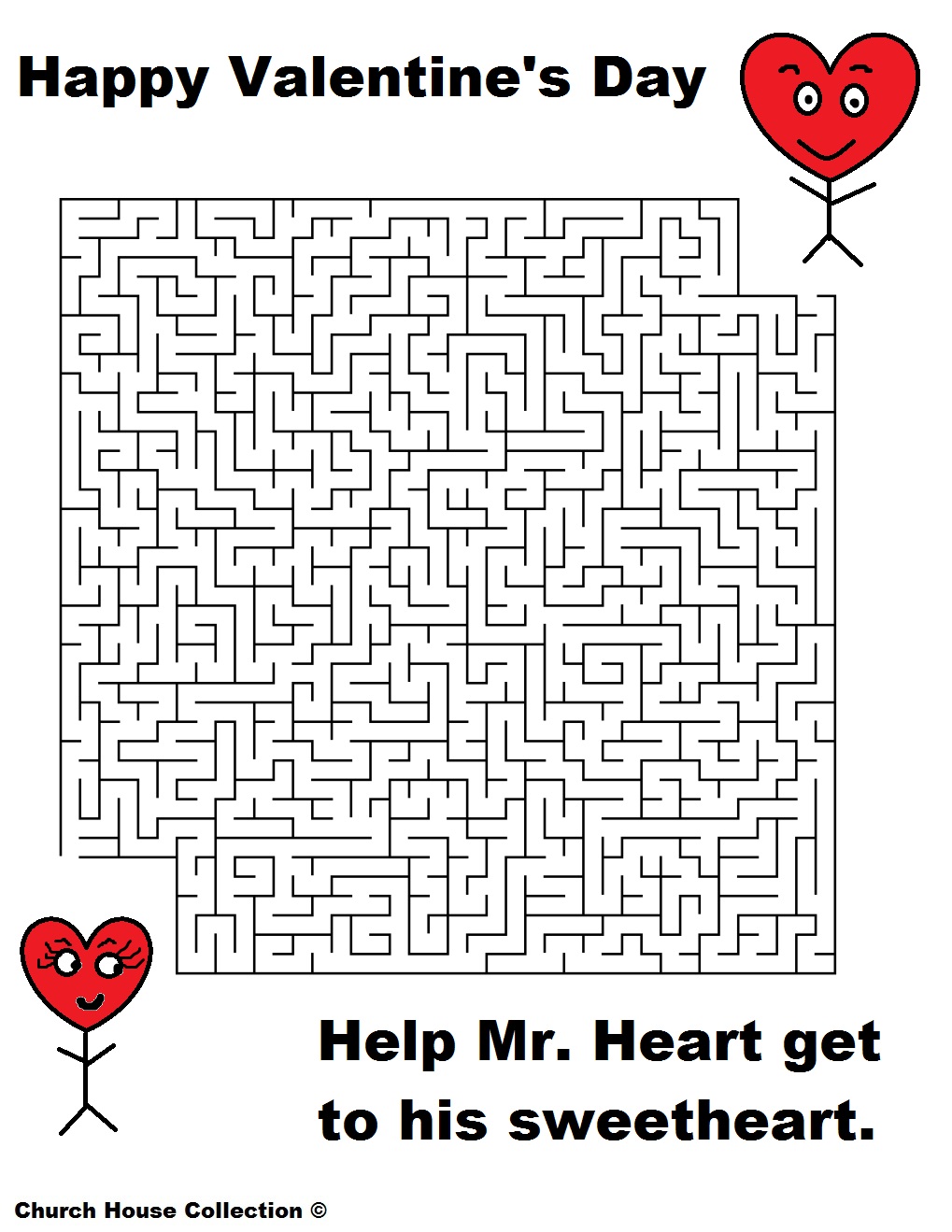 Valentine's Day Mazes For School