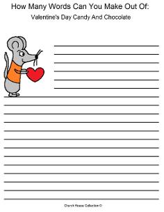 Valentine's Day Word Mining for Kids