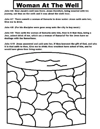 Woman At The Well Coloring Page