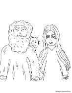 Abraham Sarah Isaac Coloring pages