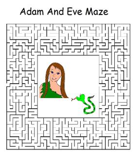 Adam and Eve Maze Satan and Eve Maze