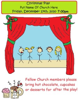 Printable Christmas Play Invitations For Church