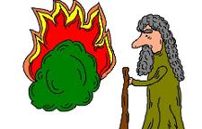 Moses and the burning bush Sunday school coloring pages