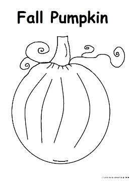 Fall Pumpkin Coloring Page