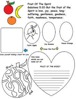 Free Fruit of The Spirit Sunday School Lesson For Kids By Church House Collection©