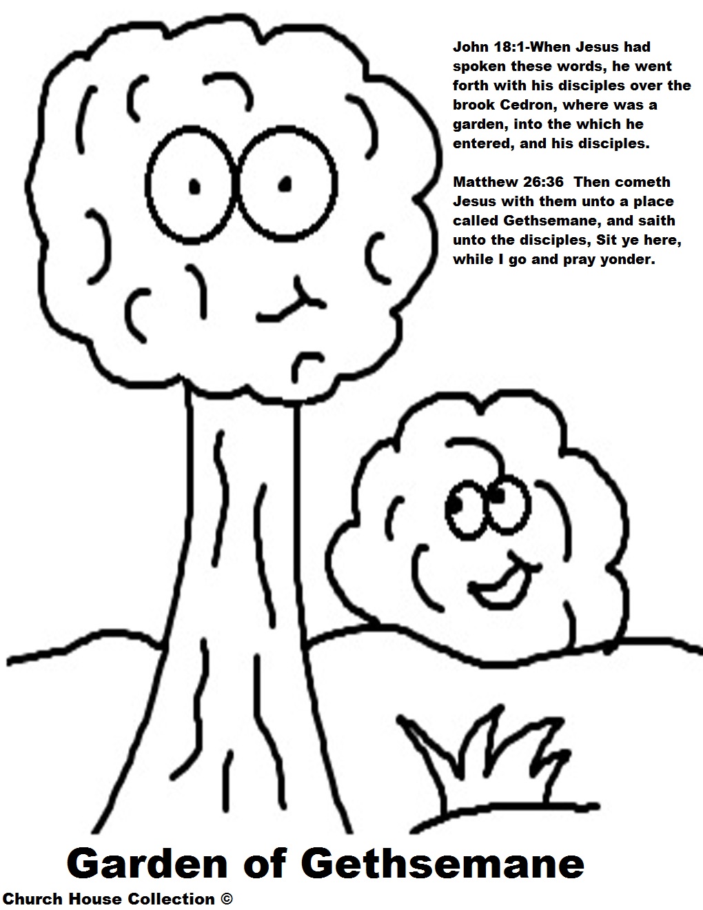 jesus in the garden of gethsemane coloring pages