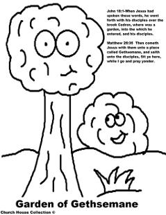 Garden of Gethsemane Coloring page