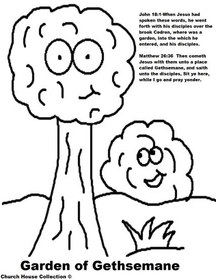 Garden of Gethsemane Coloring page