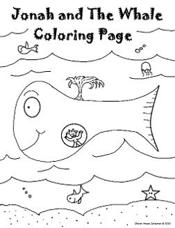 Jonah and the Whale Coloring Pages