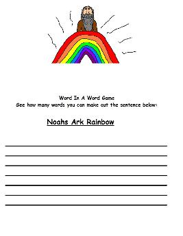 Free Noah's Ark Sunday School Lesson For Kids