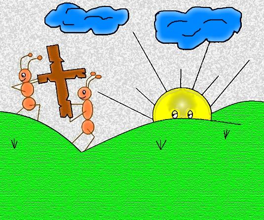 Take up your cross and follow me clipart