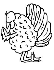 Praying Turkey Coloring Page