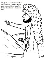 Samson and Delilah Coloring Pages