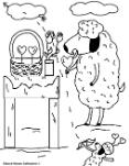 Happy Valentine's Day Coloring pages Sheep Eating Suckers 