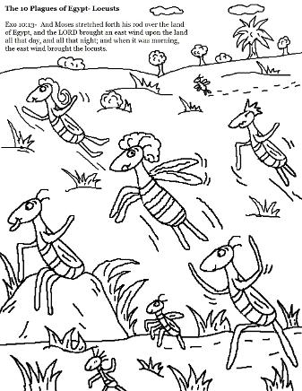 The 10 Plagues of Egypt Coloring Pages