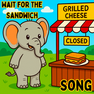 Wait For The sandwich (elephant waiting for grilled cheese) patience Christian bible song for kids