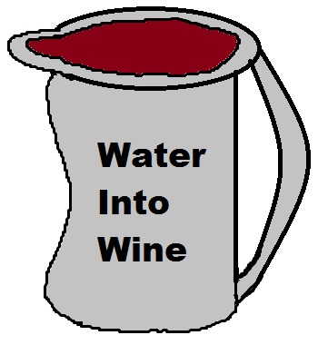 water into wine clipart, water into wine scriptures, water into wine,