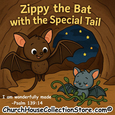 Zippy The Bat With The Special Tail - Free Fall Halloween Alternative Bible Sunday School Lesson Preschool Toddler Kids 